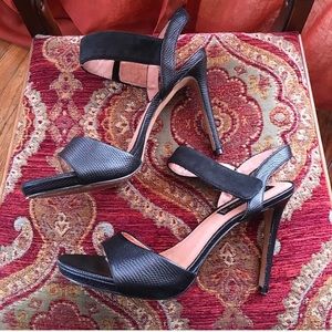 Steve Madden black leather heels size 8.5